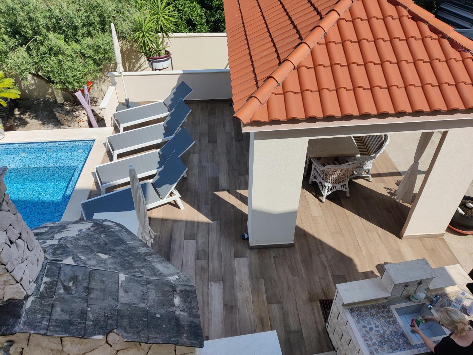 Apartments Villa A - Heating Pool Trogir Exterior foto